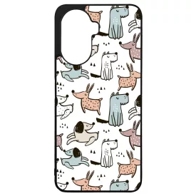 Tündéri rajzolt kutya mintás Huawei Nova Y70 tok