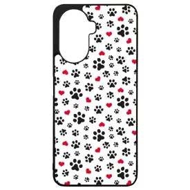 Szívecskés kutya mancs mintás Huawei Nova Y70 tok