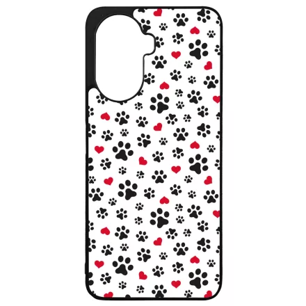 Szívecskés kutya mancs mintás Huawei Nova Y70 tok