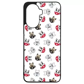 Cuki kávé és kutya mintás Huawei Nova Y70 tok
