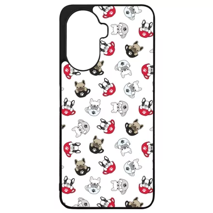 Cuki kávé és kutya mintás Huawei Nova Y70 tok