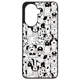 Aranyos kutya mintás Huawei Nova Y70 tok