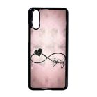 csajos lila infinity infinitis végtelen Huawei P20 fekete tok