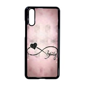 csajos lila infinity infinitis végtelen Huawei P20 fekete tok
