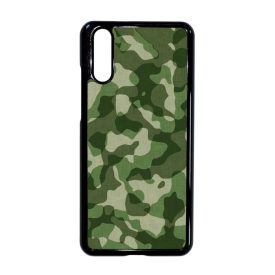terepszin camouflage kamuflázs Huawei P20 fekete tok