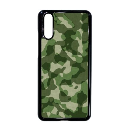 terepszin camouflage kamuflázs Huawei P20 fekete tok