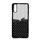 szerelem love fekete fehér pöttyös Huawei P20 fekete tok