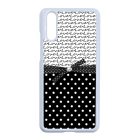 szerelem love fekete fehér pöttyös Huawei P20 fekete tok