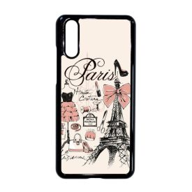 paris párizs eiffel torony tornyos Huawei P20 fekete tok
