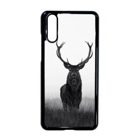 szarvas szarvasos agancs őszi fehér Huawei P20 fekete tok