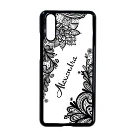 kérd a neveddel csipkés csajos Huawei P20 fekete tok