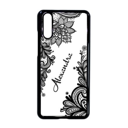 kérd a neveddel csipkés csajos Huawei P20 fekete tok