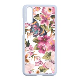 pillangós lepkés virág mintás Huawei P20 fehér tok