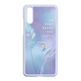 virágos tavaszi pillangós lepkés Huawei P20 fehér tok