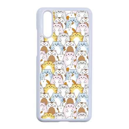 Tündéri Kawaii cica mintás Huawei P20 tok