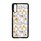 Tündéri Kawaii cica mintás Huawei P20 tok