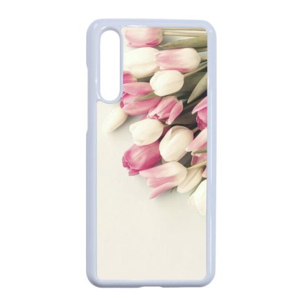 virágos tulipános tavaszi Huawei P20 Pro fehér tok