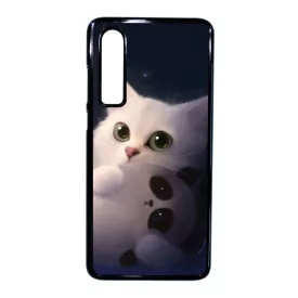 cica cicás macska macskás panda pandás Huawei P30 fekete tok