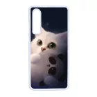 cica cicás macska macskás panda pandás Huawei P30 fekete tok