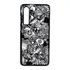 stickerbomb matricabomba Huawei P30 fekete tok