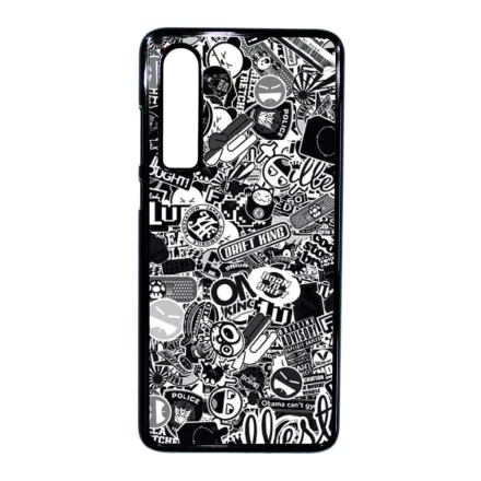 stickerbomb matricabomba Huawei P30 fekete tok