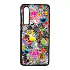 stickerbomb matricabomba Huawei P30 fekete tok