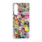 stickerbomb matricabomba Huawei P30 fekete tok