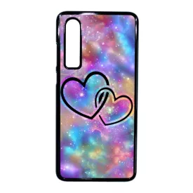 szerelem szerelmes szíves szivecskés hipster Huawei P30 fekete tok
