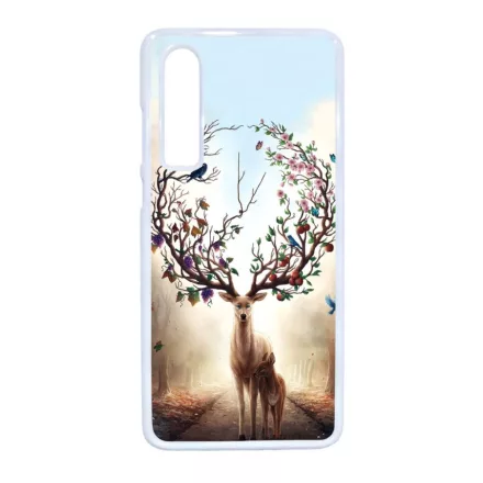 erdő szarvas őz négy évszak Huawei P30 fehér tok