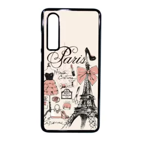 paris párizs eiffel torony tornyos Huawei P30 fekete tok