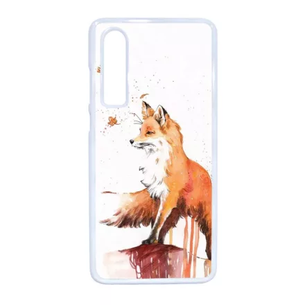 róka rókás fox Huawei P30 fehér tok