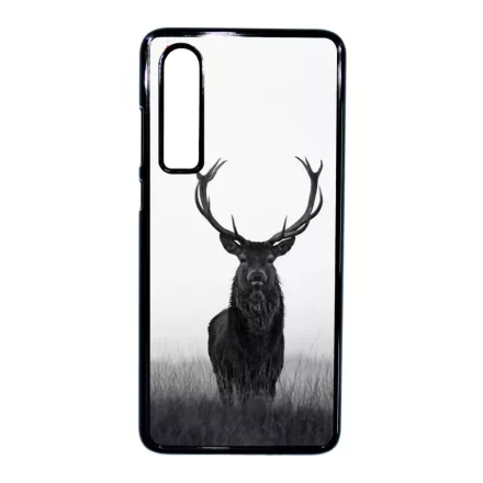 szarvas szarvasos agancs őszi fehér Huawei P30 fekete tok