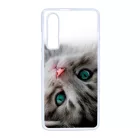 cica cicás macskás Huawei P30 fehér tok