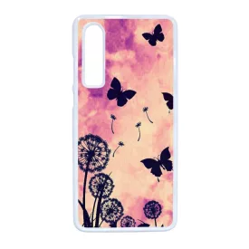 pillangós lepkés pitypang tavaszi Huawei P30 fehér tok