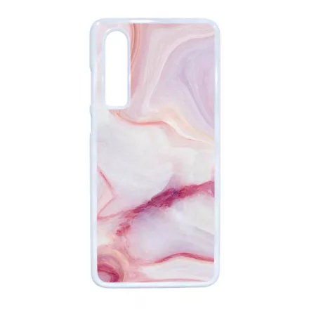 márvány márványos marble csajos Huawei P30 fehér tok