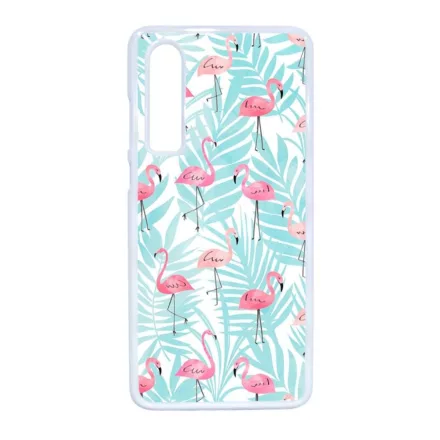 Flamingo Pálmafa nyár Huawei P30 fehér tok