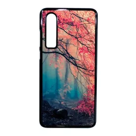 őszi erdős falevél természet Huawei P30 fekete tok