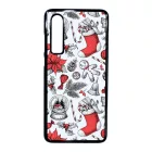 téli karácsonyi mintás textúra Huawei P30 fehér tok