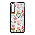 téli karácsonyi csajos mintás Huawei P30 fehér tok