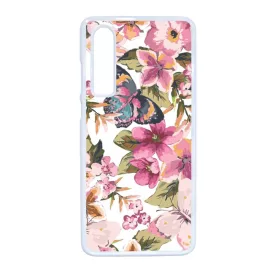 pillangós lepkés virág mintás Huawei P30 fehér tok