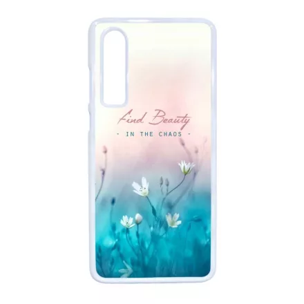 virágos tavaszi art Huawei P30 fehér tok