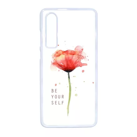 pitypangos be yourself virágos tavaszi Huawei P30 fehér tok