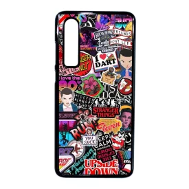 Stranger things matricabomba stickerbomb Huawei P30 fekete tok