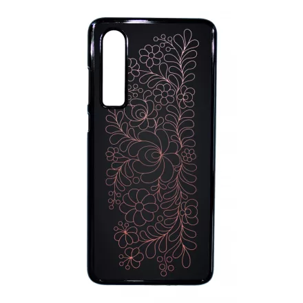 Elegáns Matyó - Rosegold magyar mintás hungarian folk Huawei P30 tok