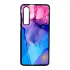 Blue Pink Gradient Ink kek rozsaszin marvanyos Huawei P30 tok