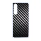 Ezüst karbon fiber mintás Huawei P30 tok