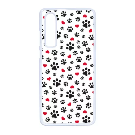 Szívecskés kutya mancs mintás Huawei P30 tok
