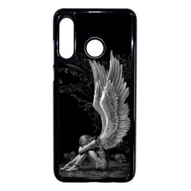 angyal angyalos fekete bukott Huawei P30 Lite fekete tok