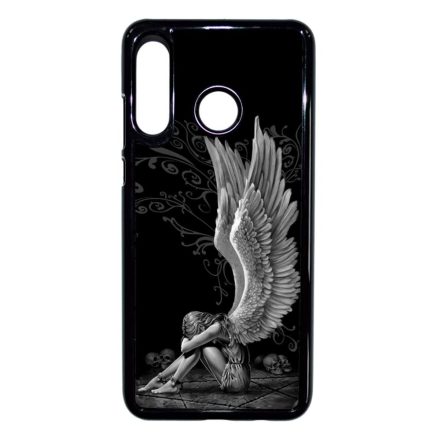 angyal angyalos fekete bukott Huawei P30 Lite fekete tok