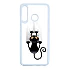 kapaszkodó macska macskás cica cicás Huawei P30 Lite fehér tok